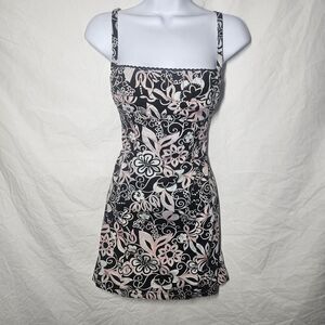 Vintage y2k floral whimsigoth ruby rox mini dress